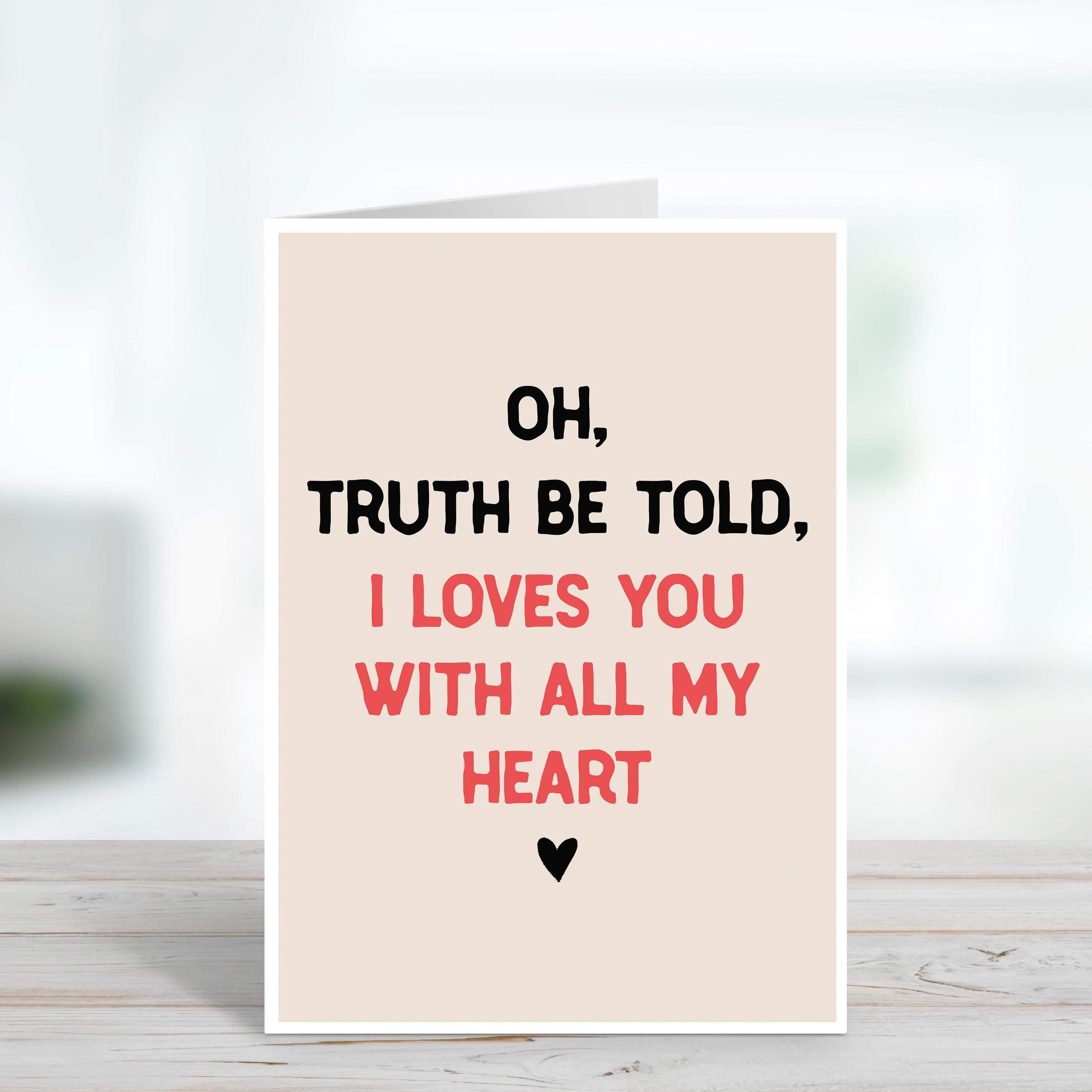 I Loves You Nessa Quote Valentine's Day Card - Gavin and Stacey - Funny