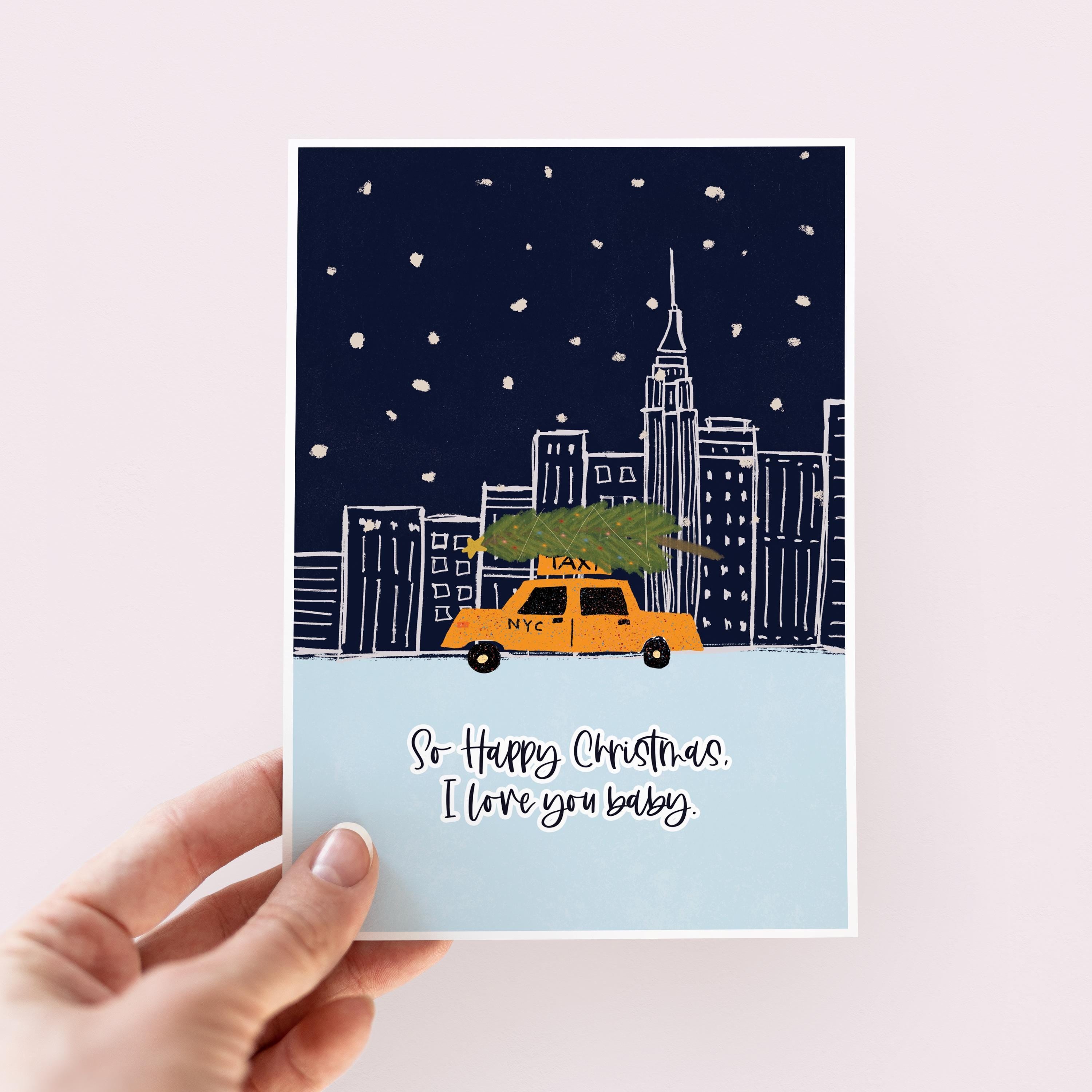 New York Christmas Card - So Happy Christmas - I love You Baby - Card For Loved One - The Pogues