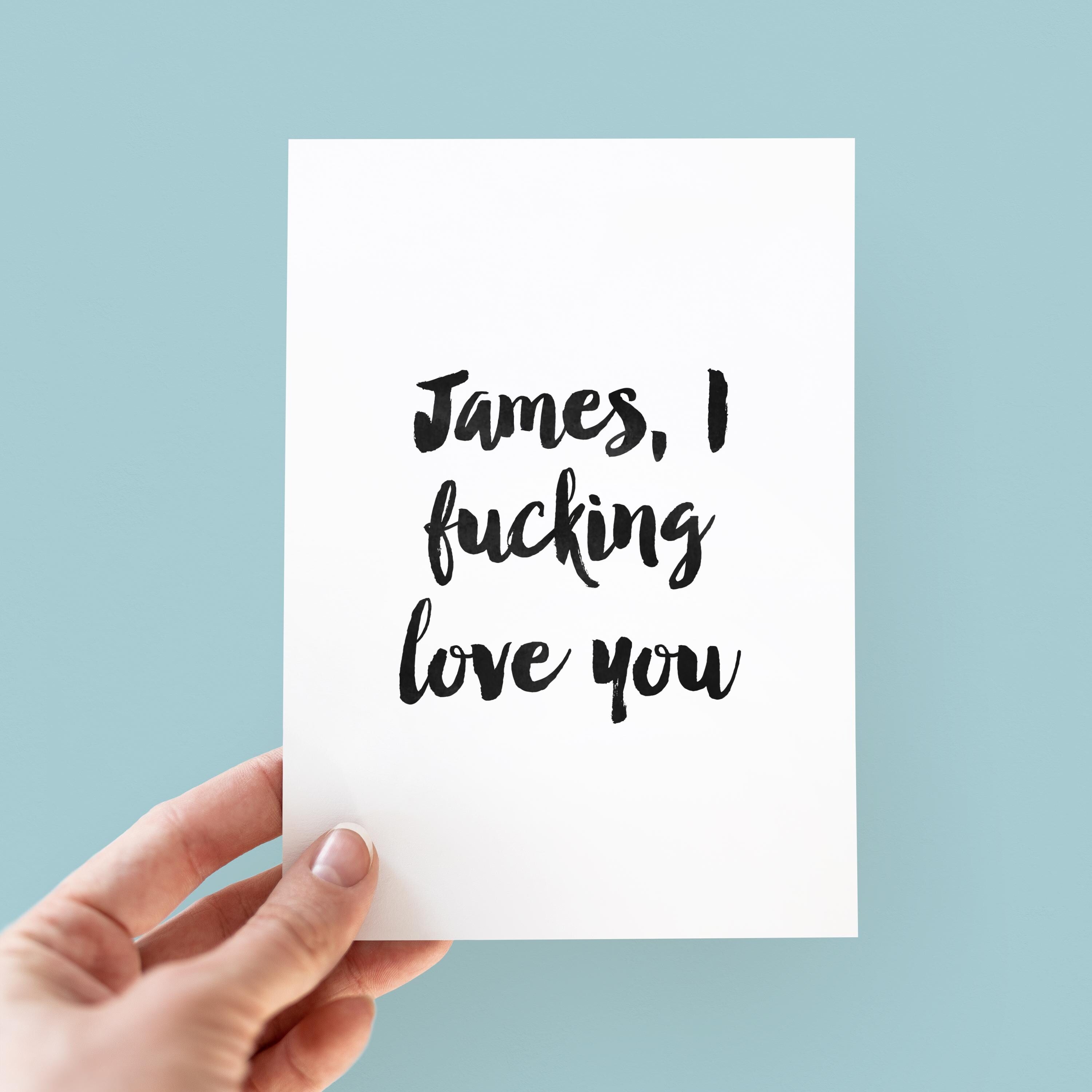 Naughty F*cking Love You Card - Valentine's Card - Anniversary Card - Funny Card - Card for Couples - Naughty Card - Sweary Card