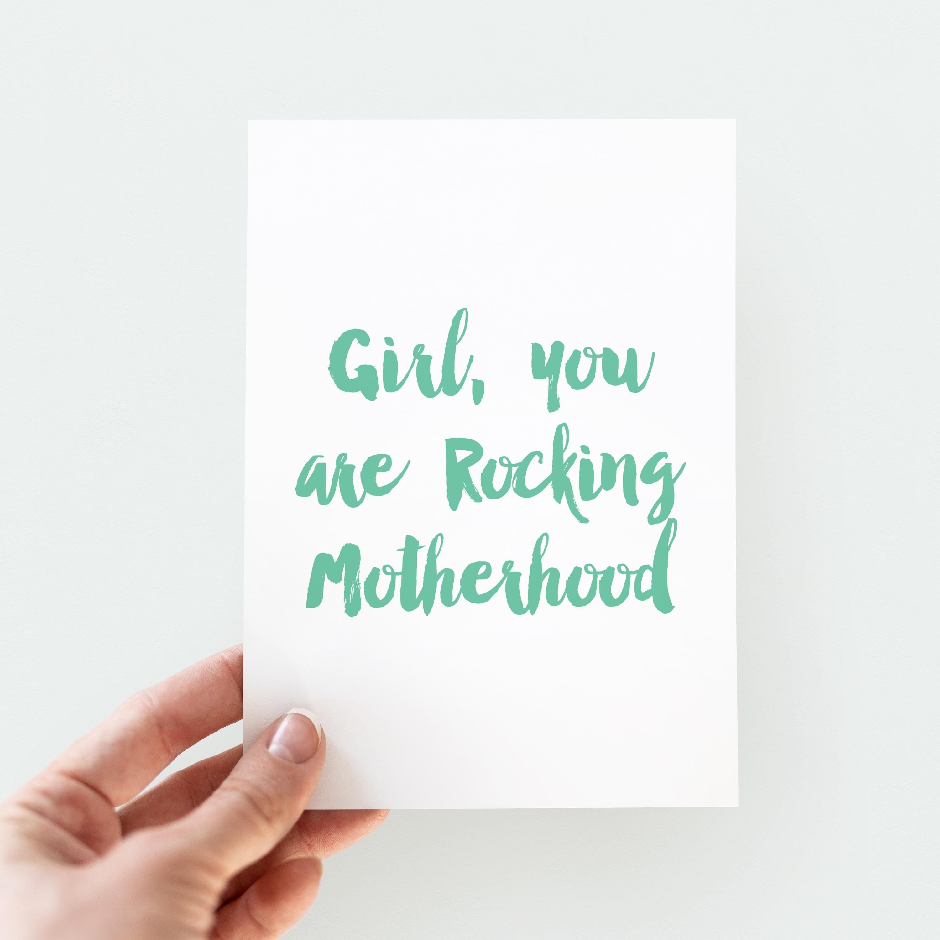 Rocking Motherhood Card For New Mums - Rocking Motherhood - New Mum Card - Mother's Day Card - Card For Mum - Card For New Mum