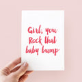 Rock That Baby Bump Card - Pregnancy Congratulations Card - Congratulations Card - Mum To Be Card - Mom To Be Card - Pregnancy Card