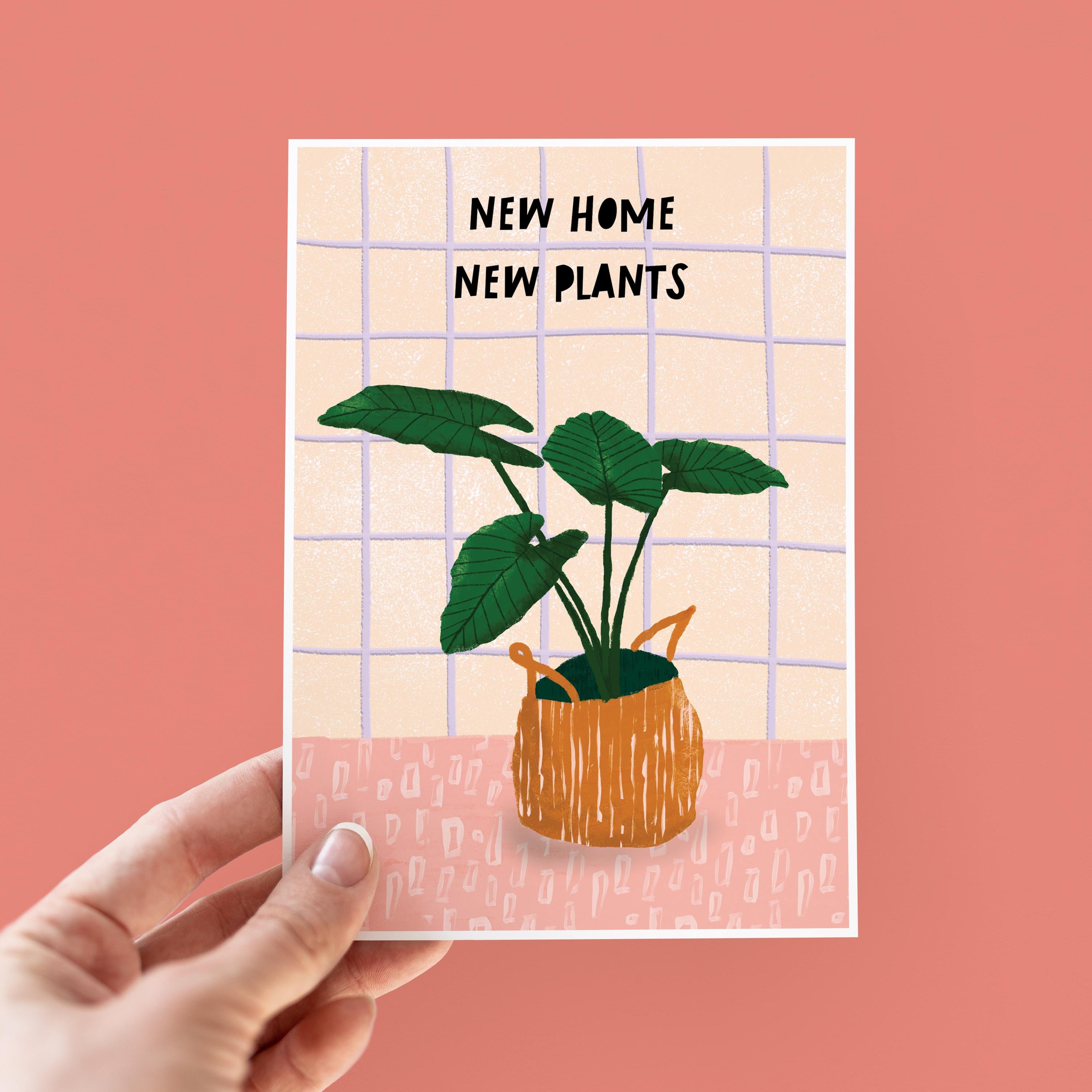 New Home, New Plants Illustrated House Warming Card