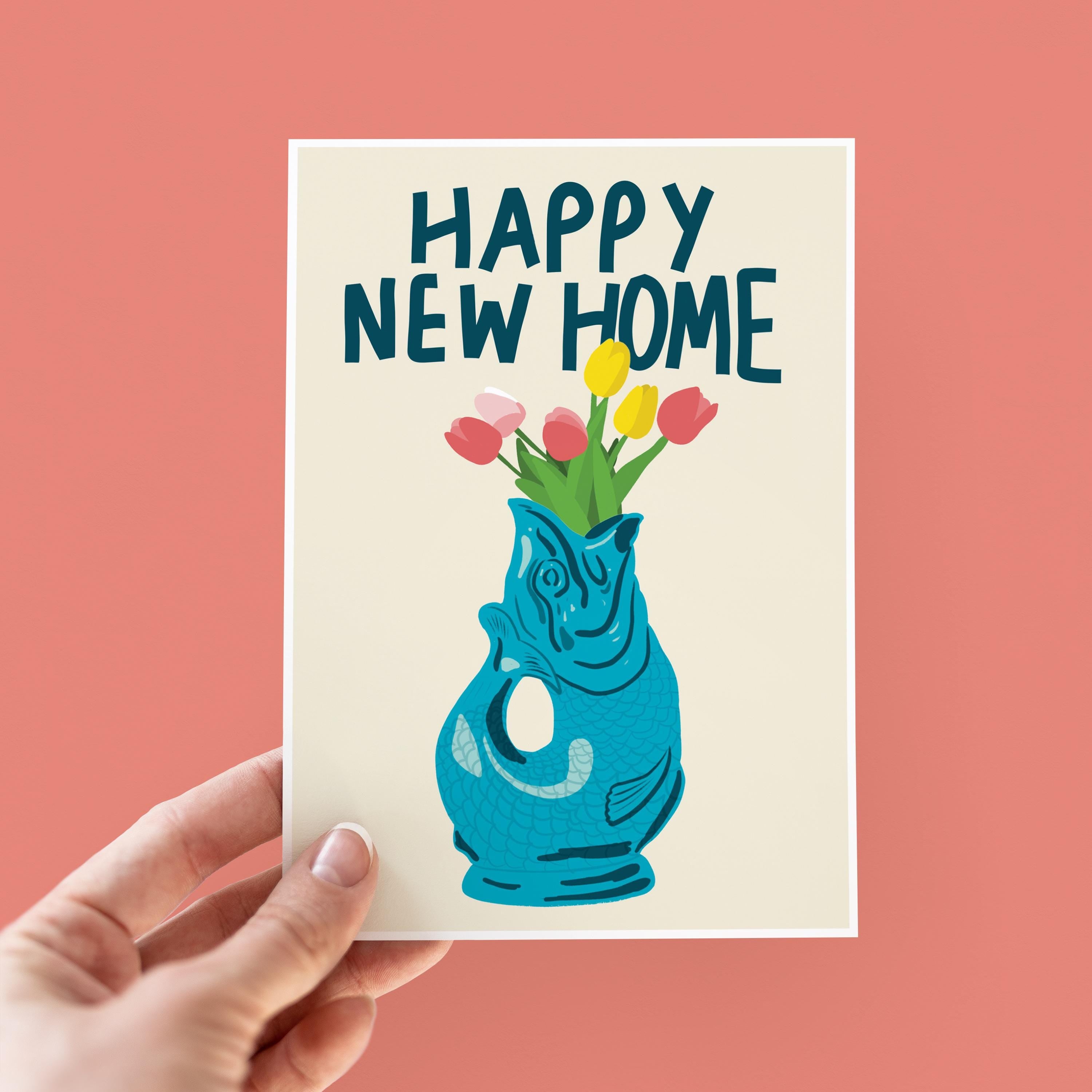 Retro Fish Jug House Warming Card