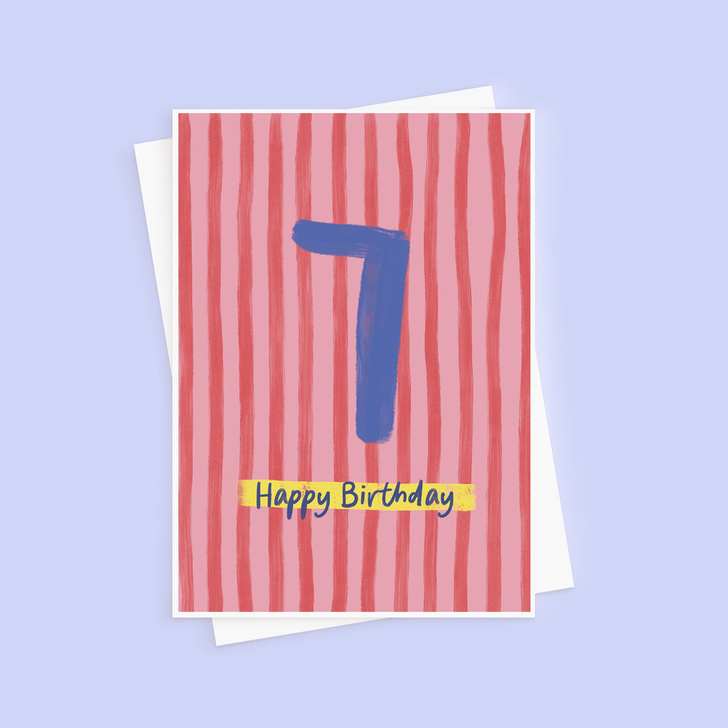 Kids 7th Birthday Card - Milestone Birthday Card - Card For Children - Birthday Card