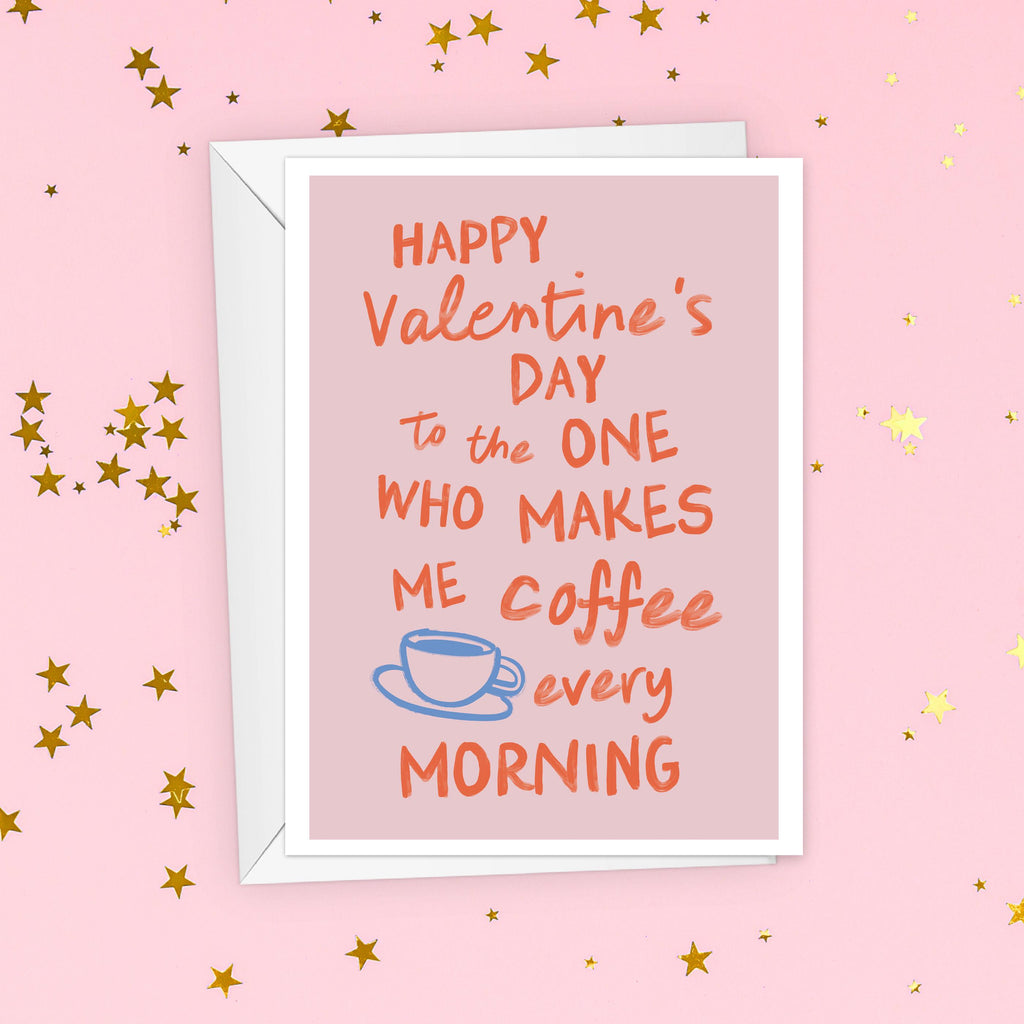 Cute Coffee Valentine's Day Card
