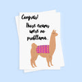 No Probllama Exam Congratulations Card - Llama Exam Card - Graduation Card - Well Done Card - Card For Graduate - Exam Congratulations Card