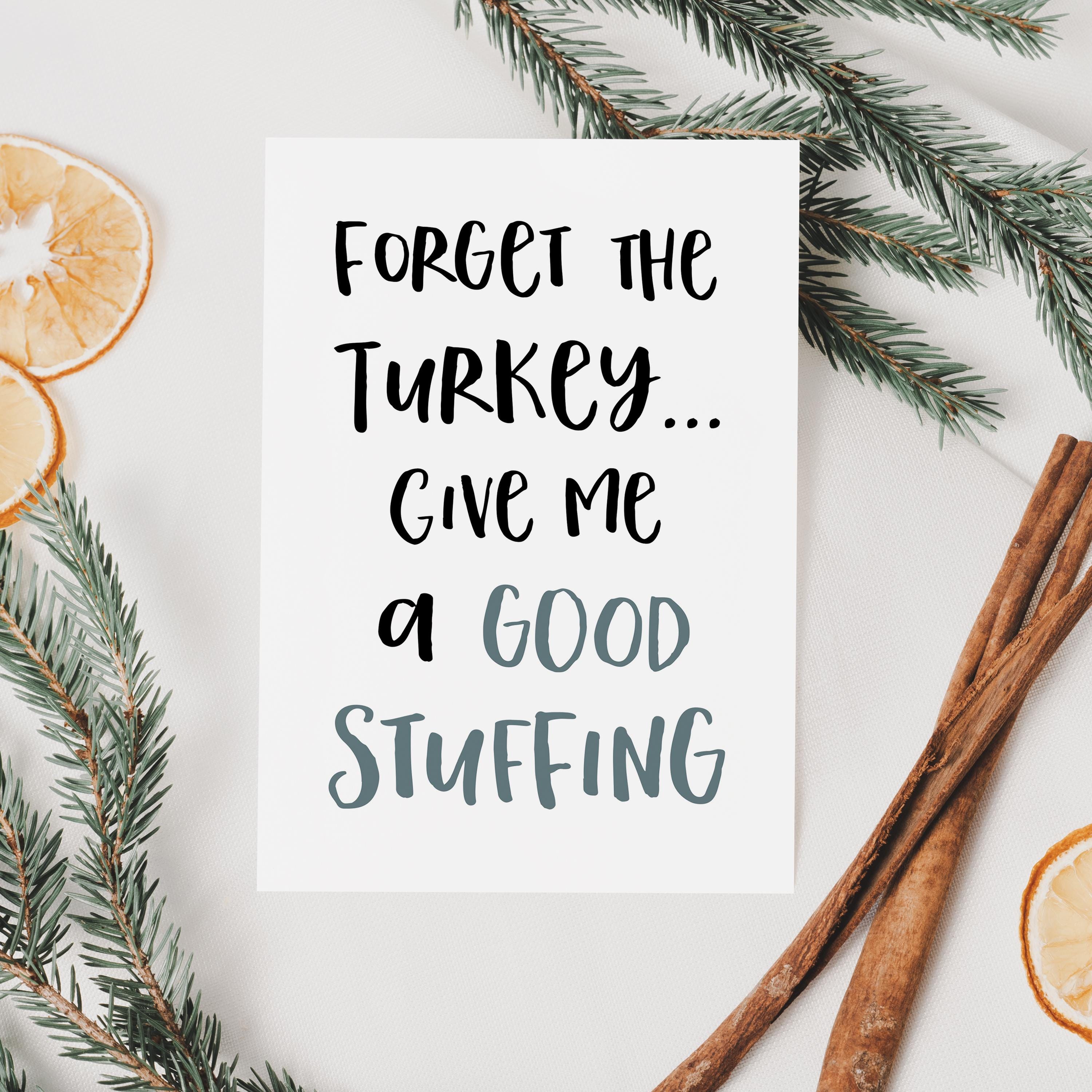Good Stuffing Funny Christmas Card - Rude Christmas Card - Cheeky Christmas Card - Christmas Card For Him - Turkey - Stuffing - Naughty Card