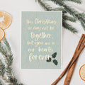 In Our Hearts Forever Christmas Card - Across The Miles - Christmas Card To Family - Christmas Not Together