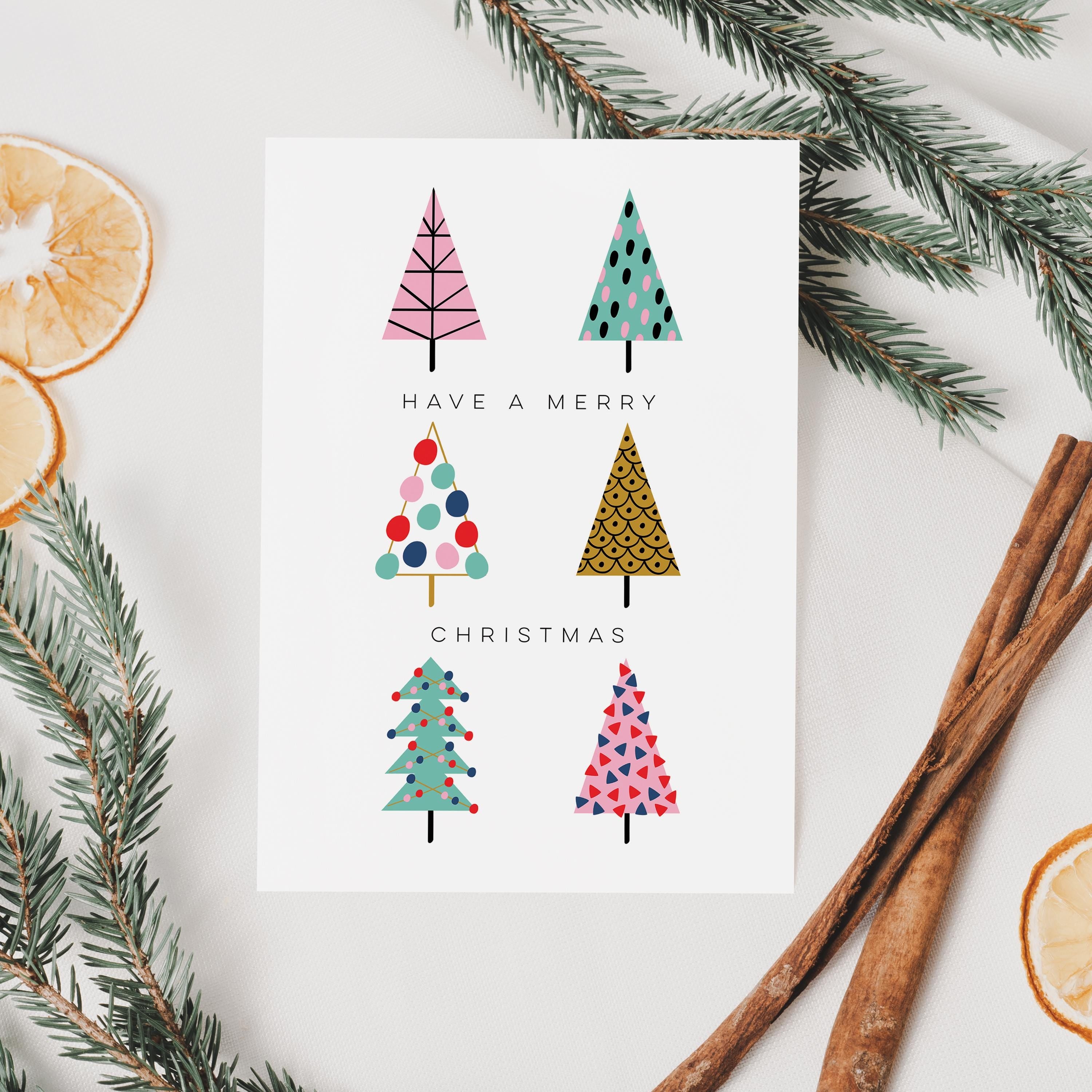 Have A Merry Christmas Card - Christmas Tree Card - Christmas Card