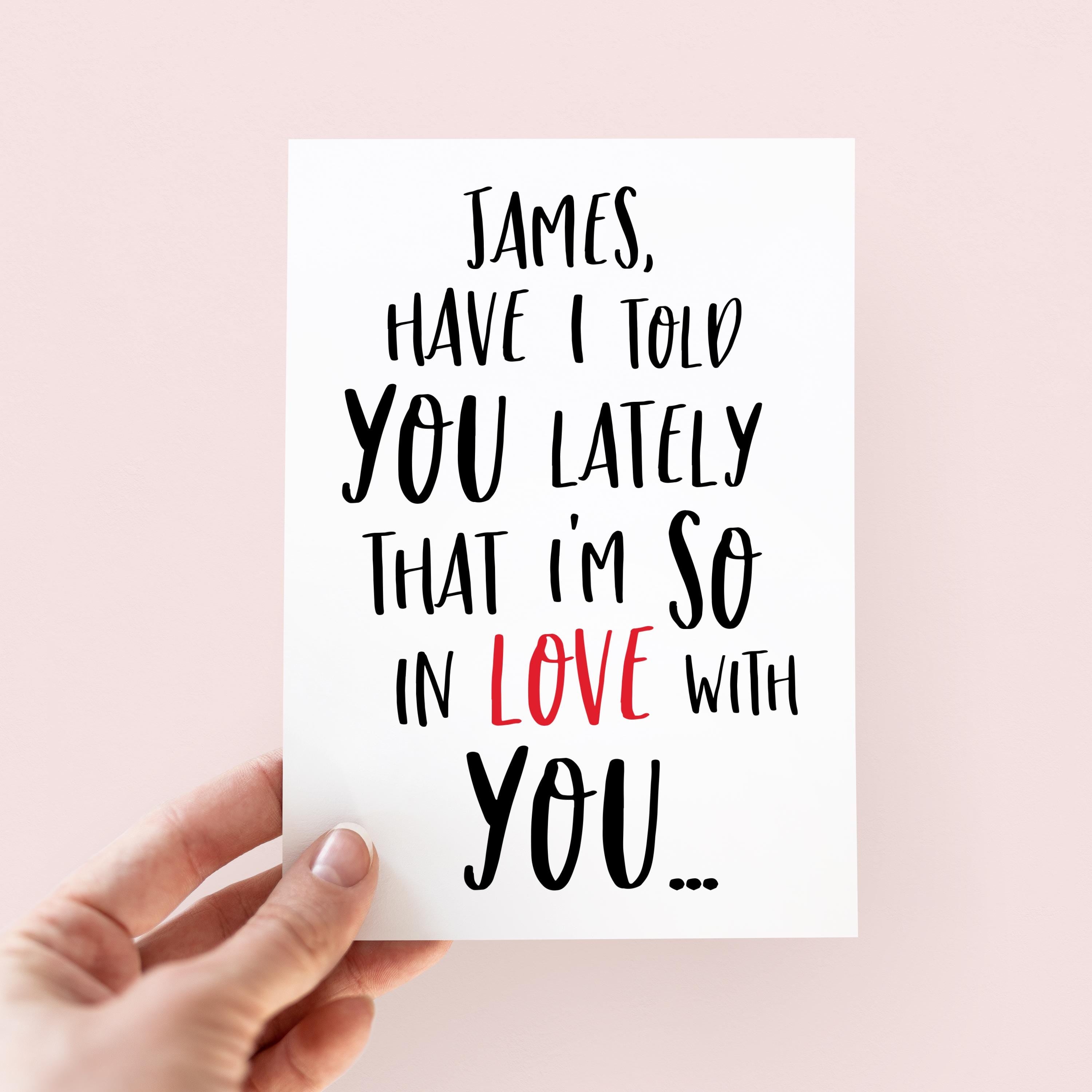 So In Love With You Valentine's Day Card - Personalised Valentine's Card - Romantic Card - Couples Card - Anniversary Card