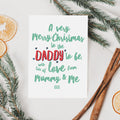 Daddy To Be Christmas Card - Merry Christmas Daddy To Be- Christmas Card From The Bump - Mummy & Me - New Dad Christmas Card