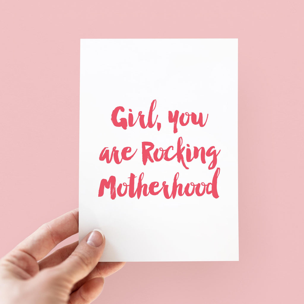 Rocking Motherhood Card For New Mums - Rocking Motherhood - New Mum Card - Mother's Day Card - Card For Mum - Card For New Mum