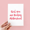 Rocking Motherhood Card For New Mums - Rocking Motherhood - New Mum Card - Mother's Day Card - Card For Mum - Card For New Mum