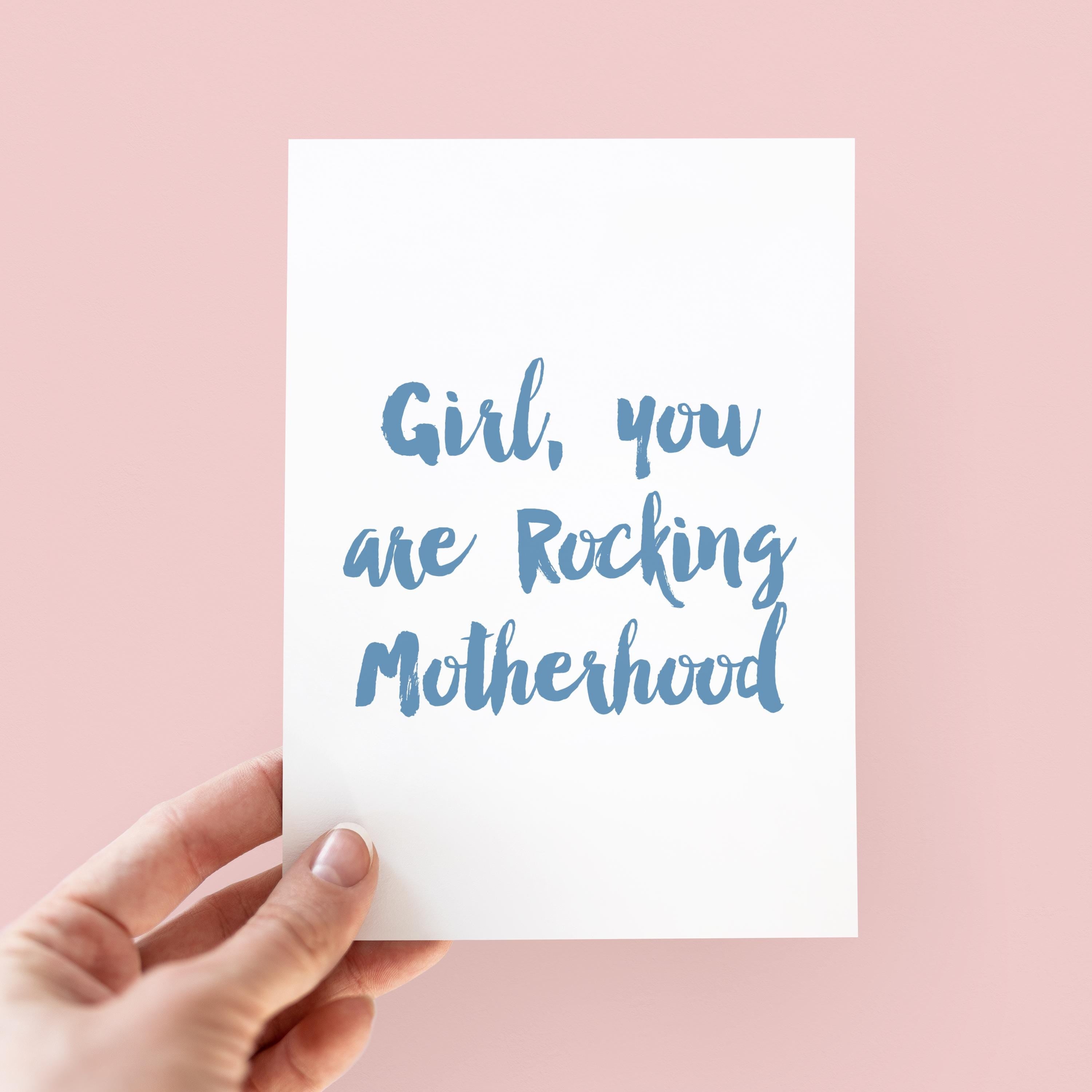 Rocking Motherhood Card For New Mums - Rocking Motherhood - New Mum Card - Mother's Day Card - Card For Mum - Card For New Mum