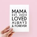 Mama Est. Personalised Mother's Day Card - Personalised Mother's Day Card - Mama Card - Mother's Day Card - Card For Mum - Card For Mom