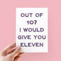 Out of 10 Stranger Things Valentine's Day Card - Funny Valentine's Day Card - Stranger Things Card - Anniversary Card - Valentines Card