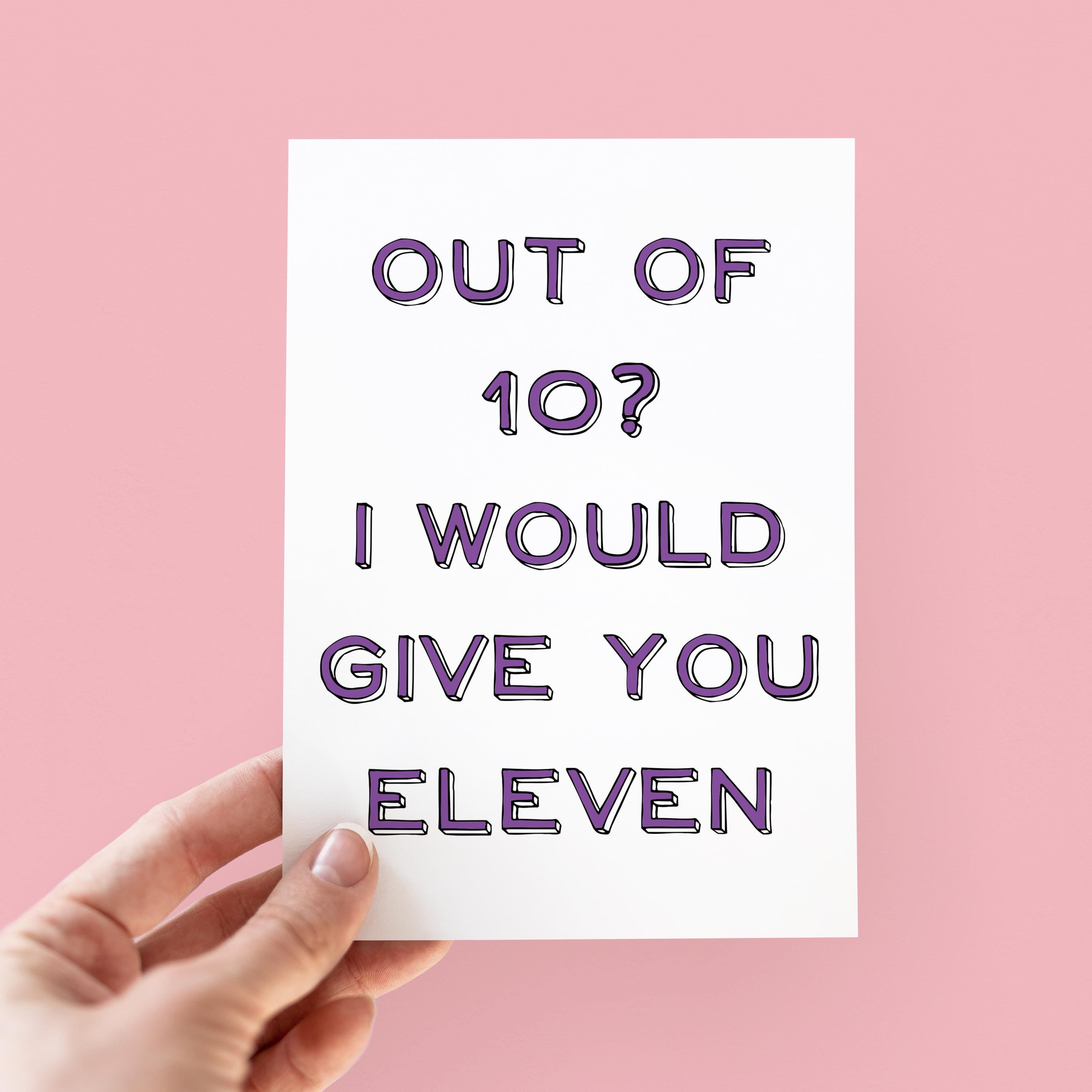 Out of 10 Stranger Things Valentine's Day Card - Funny Valentine's Day Card - Stranger Things Card - Anniversary Card - Valentines Card