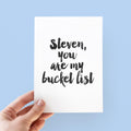 Bucket List Card - Romantic Card - Valentines Card - Anniversary Card - Couples Card - Personalised Card - Personalized Card