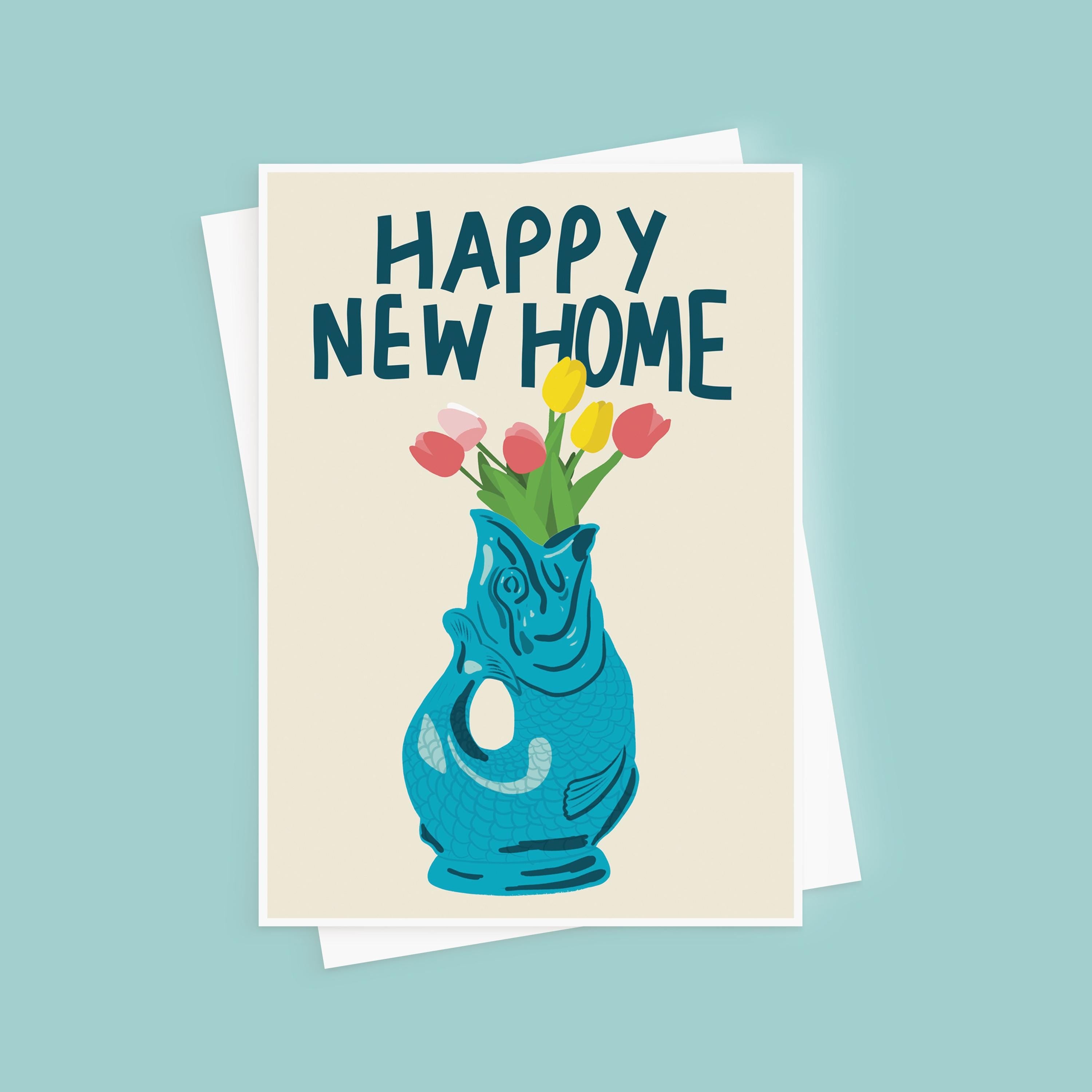 Retro Fish Jug House Warming Card