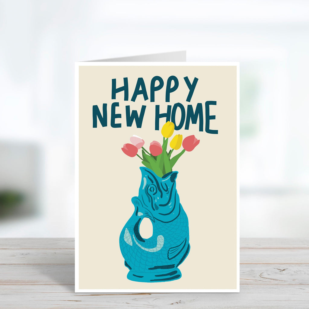 Retro Fish Jug House Warming Card
