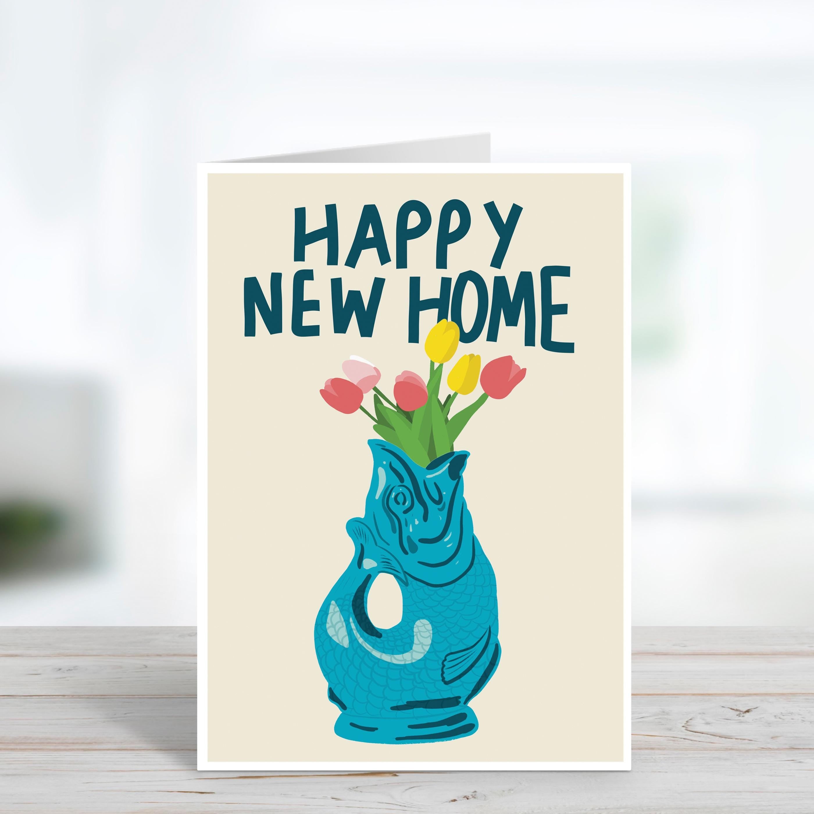 Retro Fish Jug House Warming Card