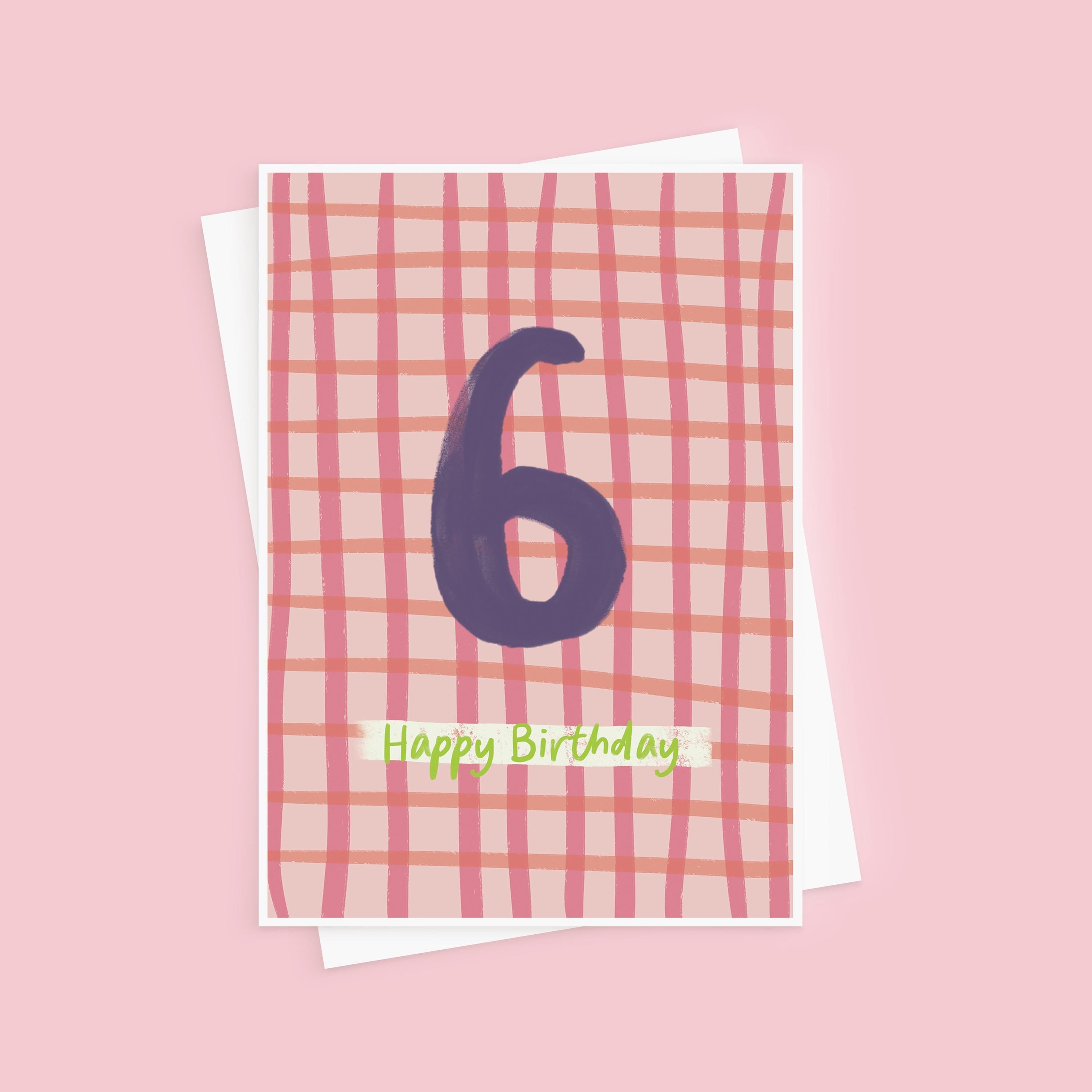 Kids 6th Birthday Card - Milestone Birthday Card - Card For Children - Birthday Card