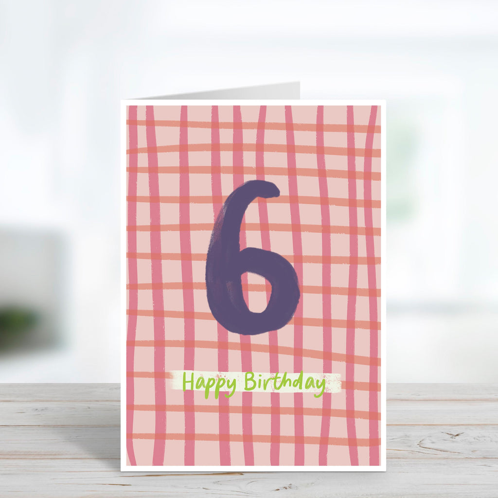 Kids 6th Birthday Card - Milestone Birthday Card - Card For Children - Birthday Card
