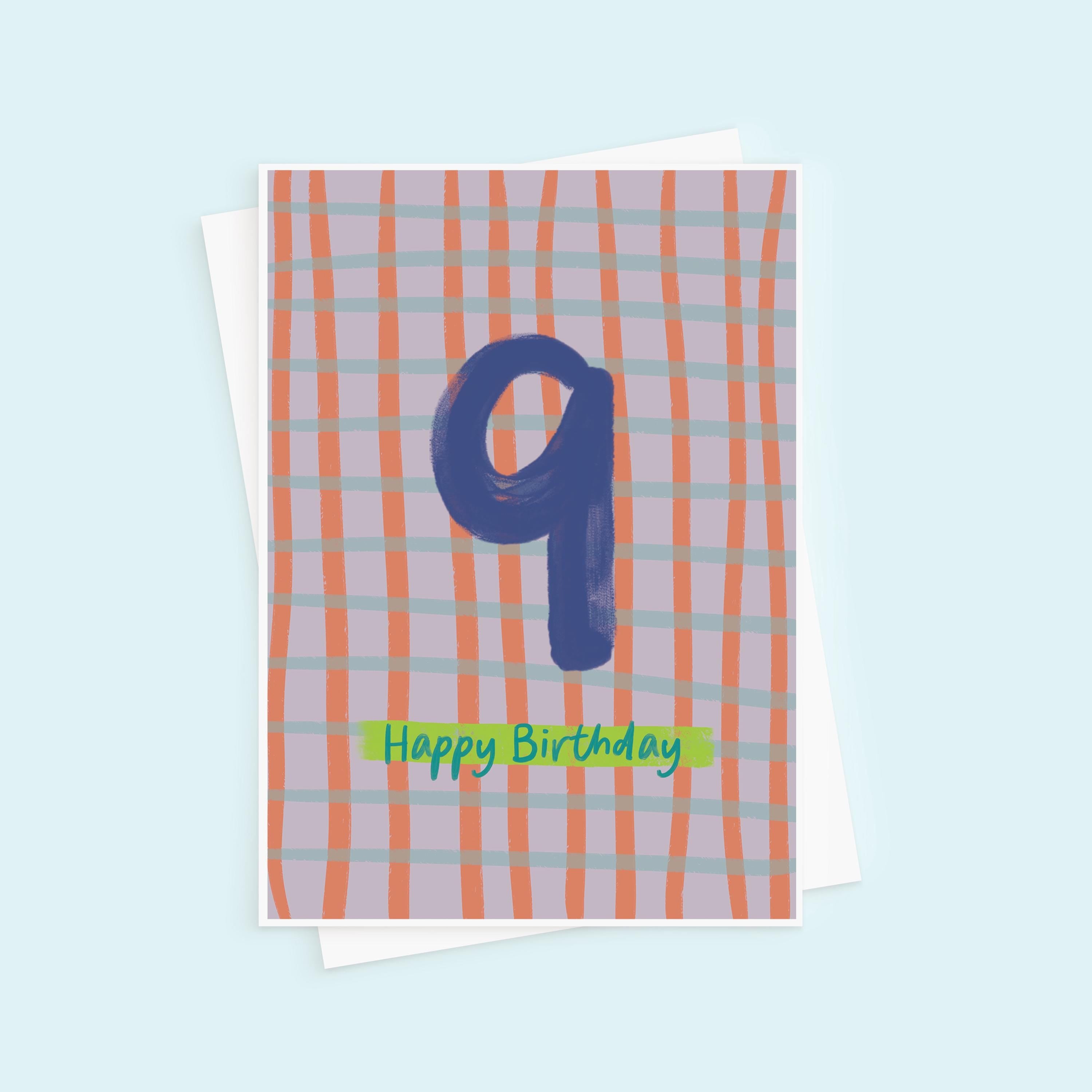 Kids 9th Birthday Card - Milestone Birthday Card - Card For Children - Birthday Card