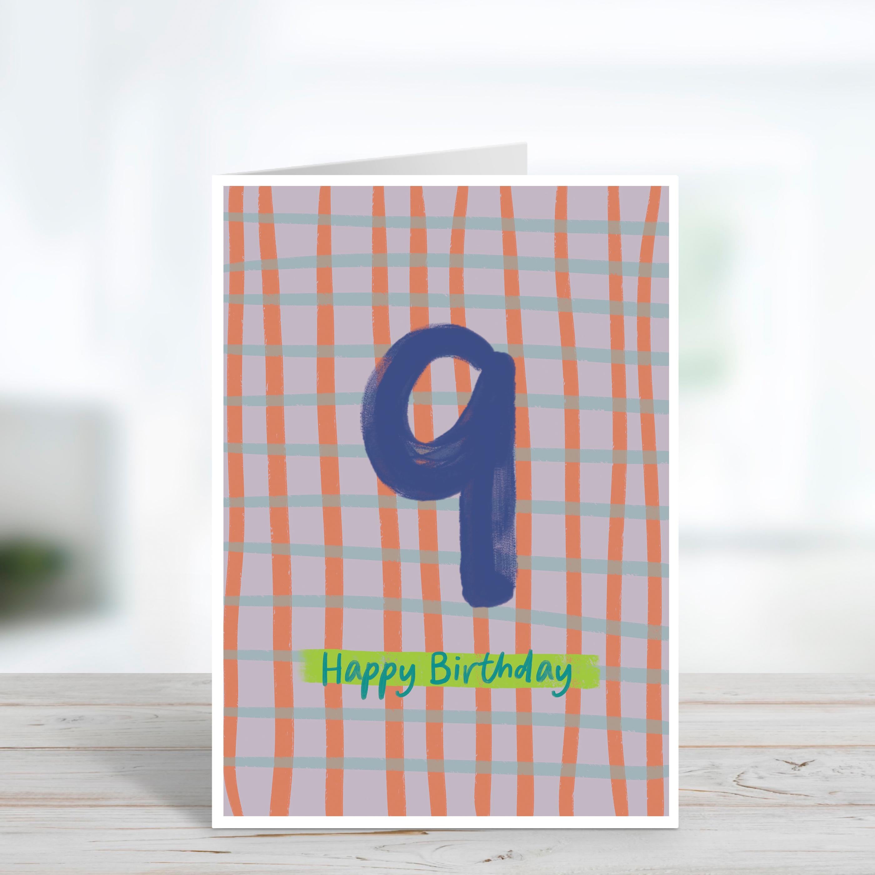 Kids 9th Birthday Card - Milestone Birthday Card - Card For Children - Birthday Card
