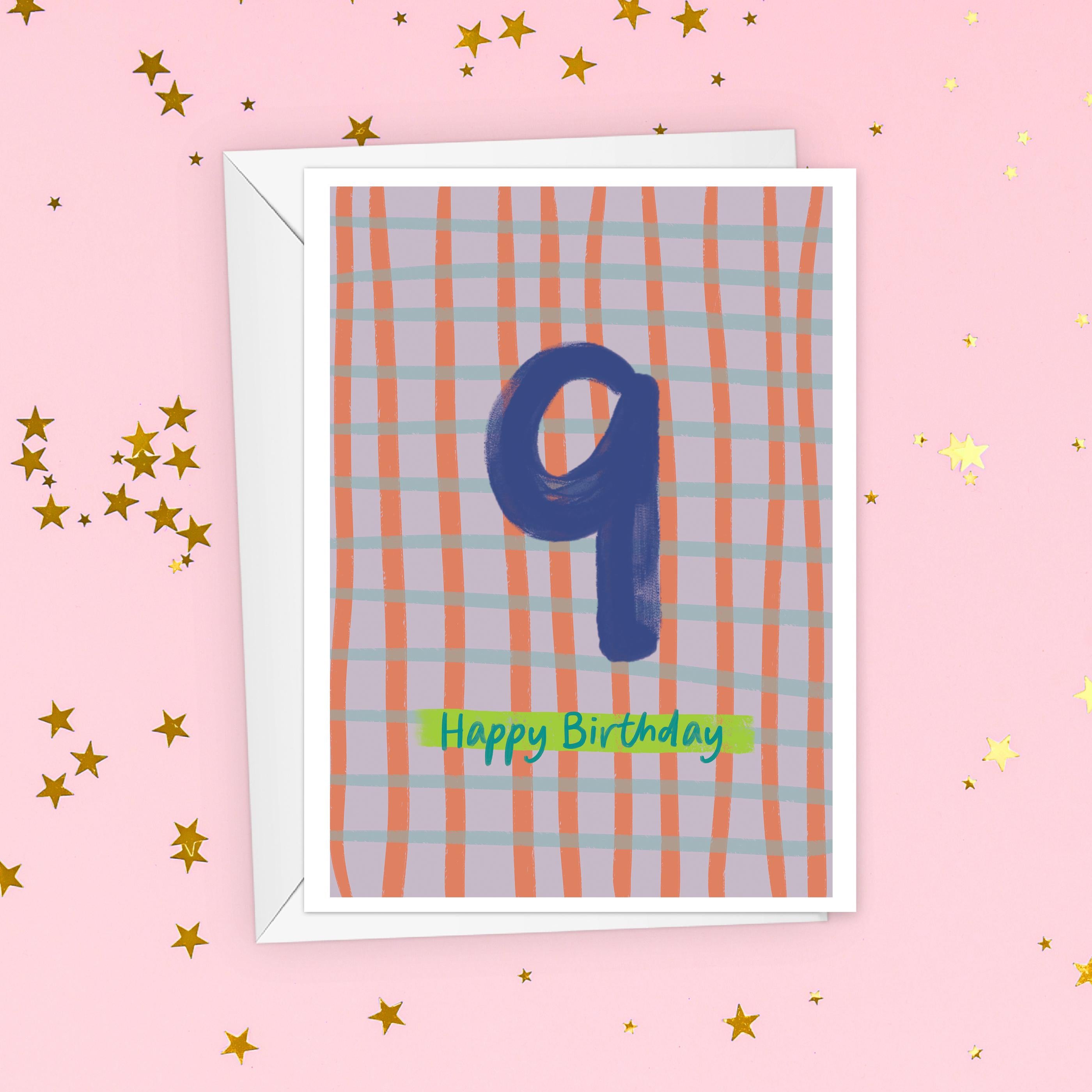 Kids 9th Birthday Card - Milestone Birthday Card - Card For Children - Birthday Card