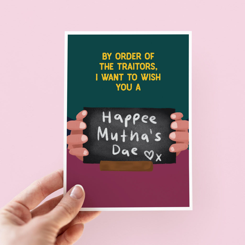 Funny Traitors Mother's Day Card - By Order Of The Traitors - Traitors Bad Spelling Mother's Day Card