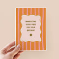 Manifesting Good Vibes Birthday Card