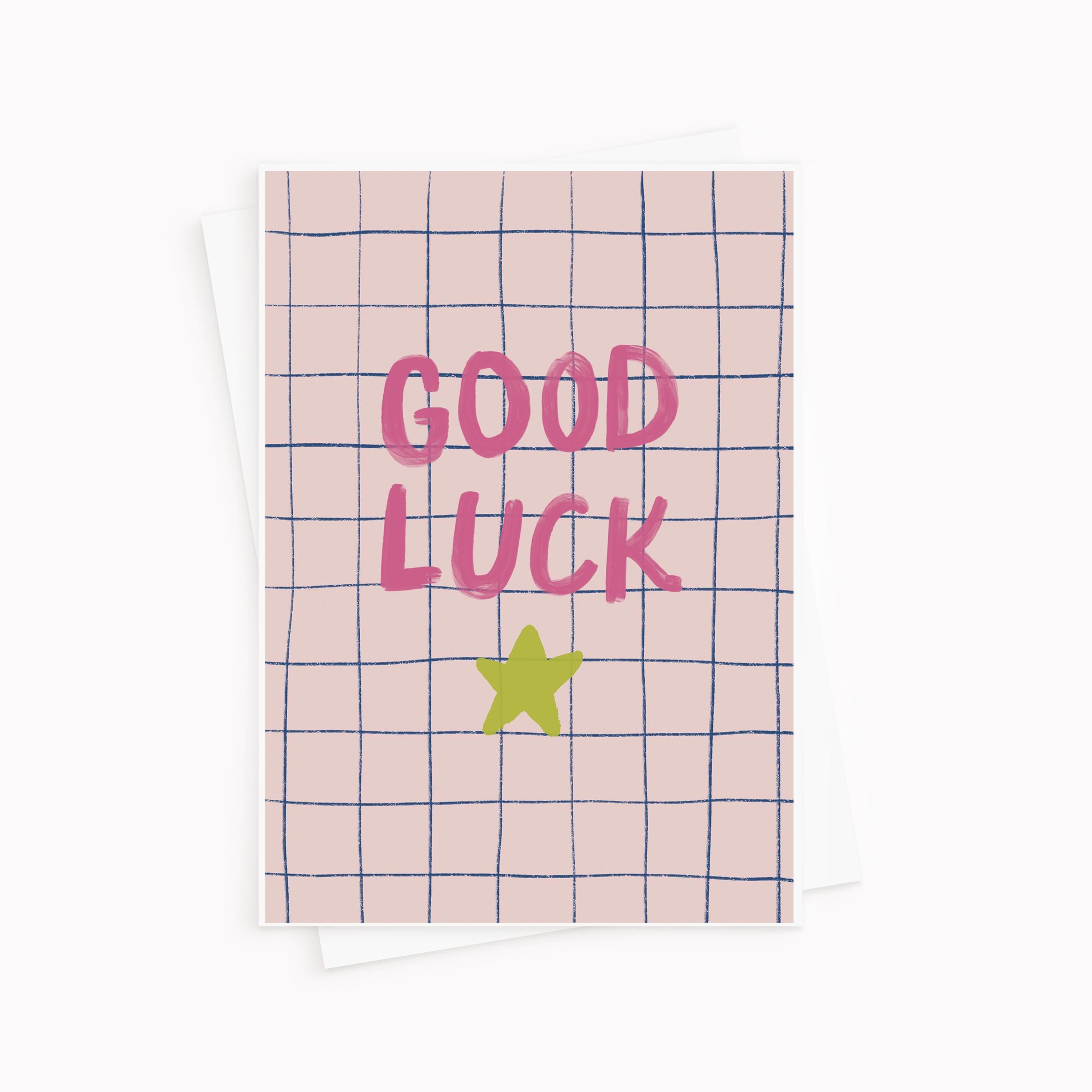 Good Luck Star Card - Exams Good Luck Card - New Job Card