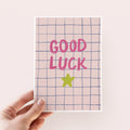 Good Luck Star Card - Exams Good Luck Card - New Job Card