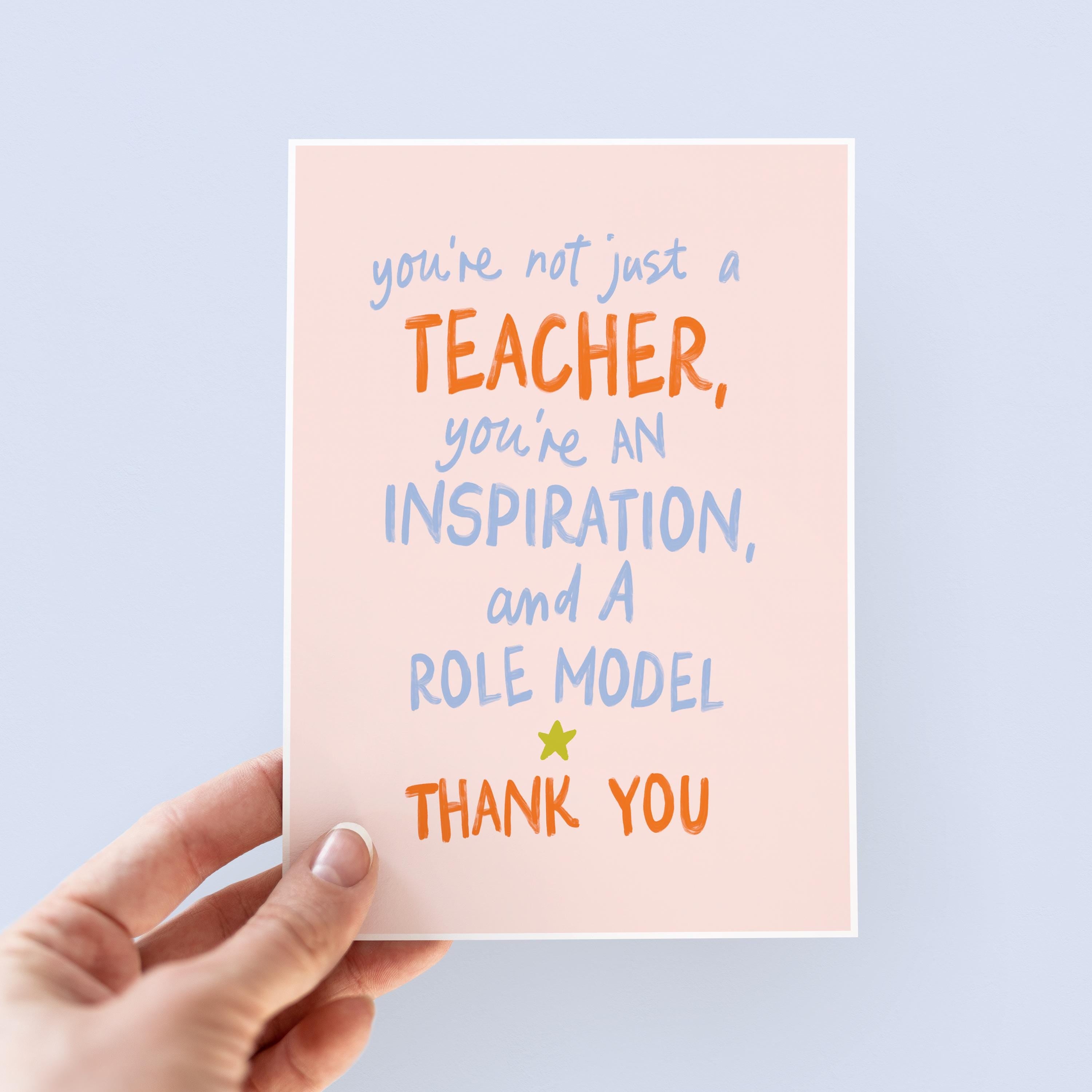 Not Just A Teacher Thank You Card