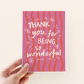 So Wonderful Floral Thank You Card - Teacher Thank You Card - Teaching Assistant Card