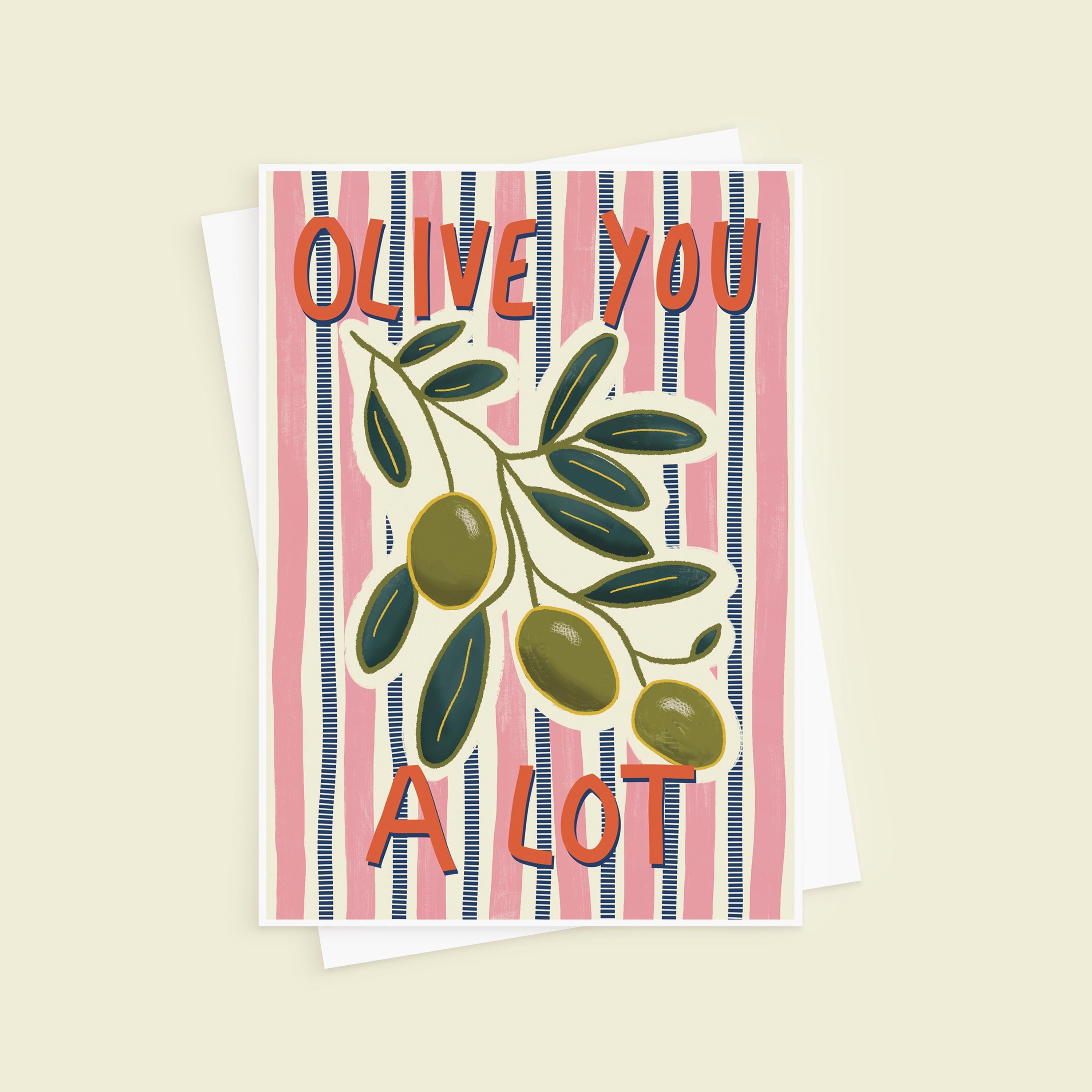 Olive You A Lot Card - Anniversary Card - Valentine's Card - Birthday Card