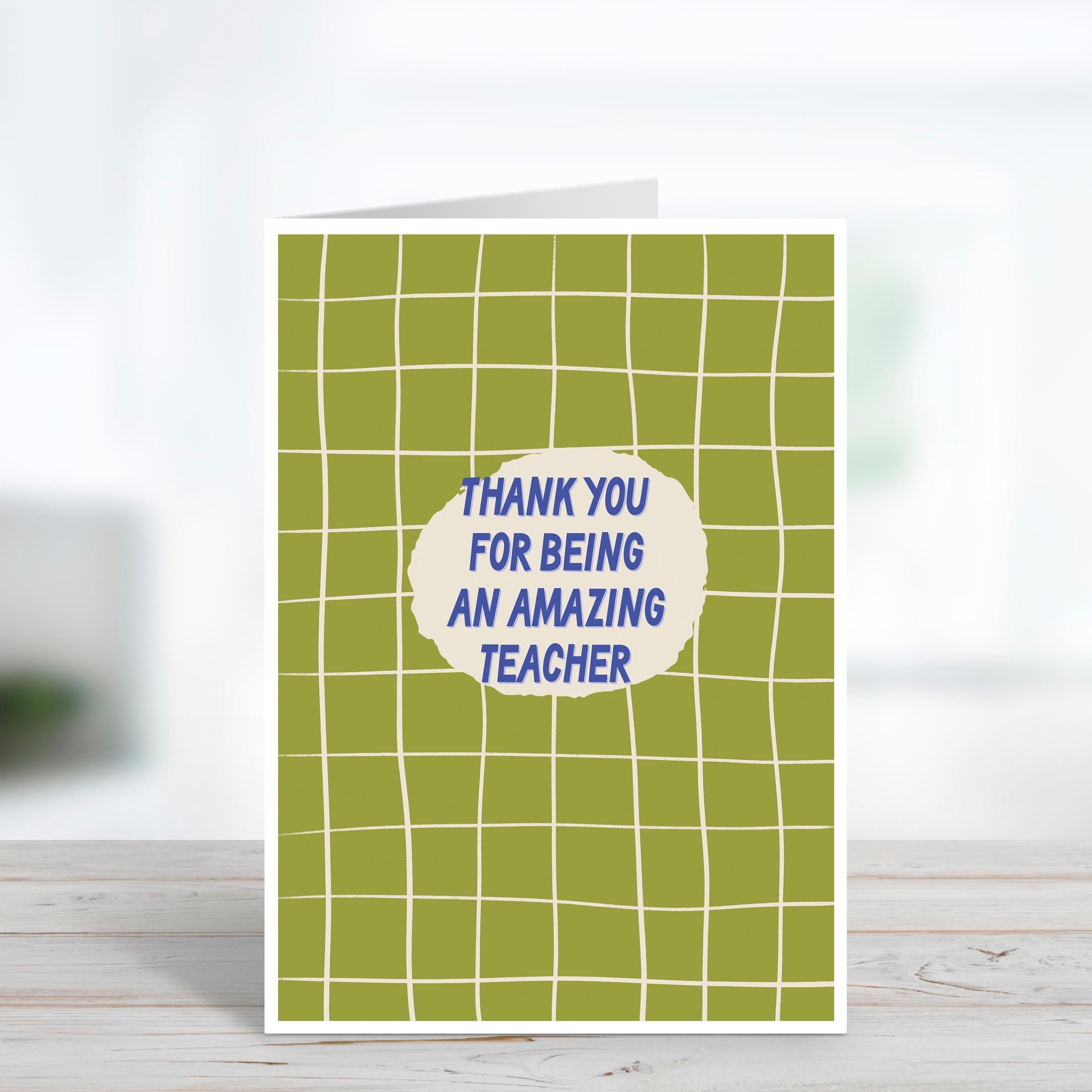 Amazing Teacher Thank You Card
