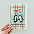 Cute Penguin Christmas Card For Couples