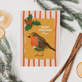 Cute Robin Christmas Card For Mum
