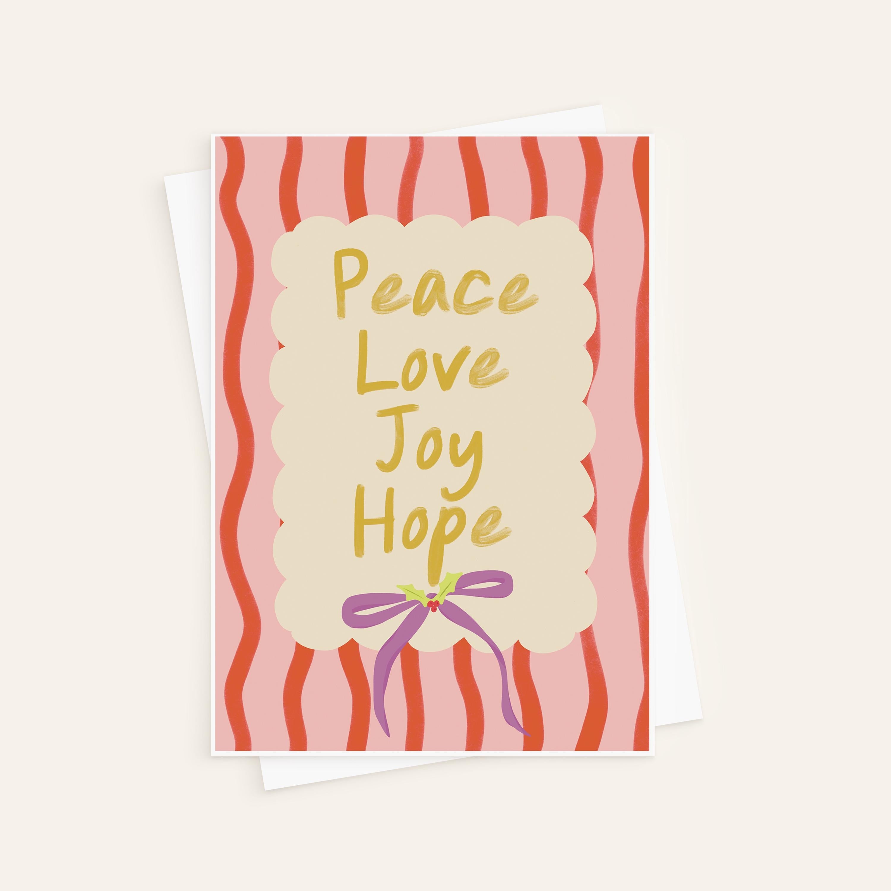 Peace, Love, Joy, Hope Christmas card