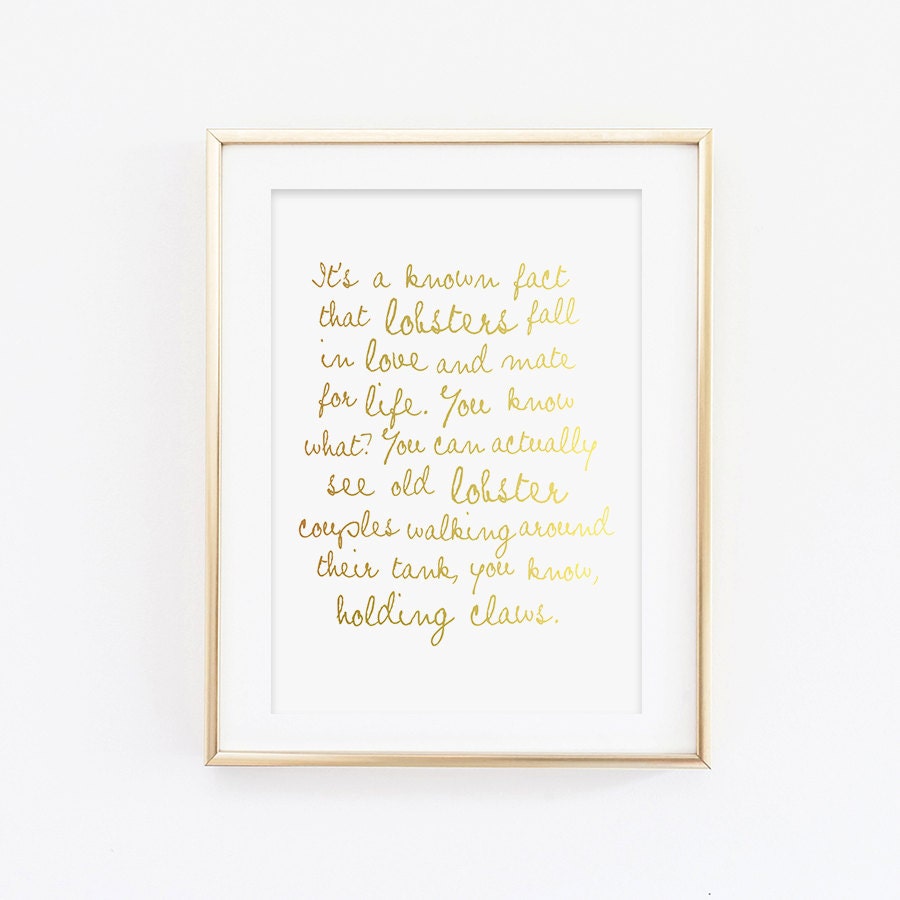 Lobster Quote Typography Print