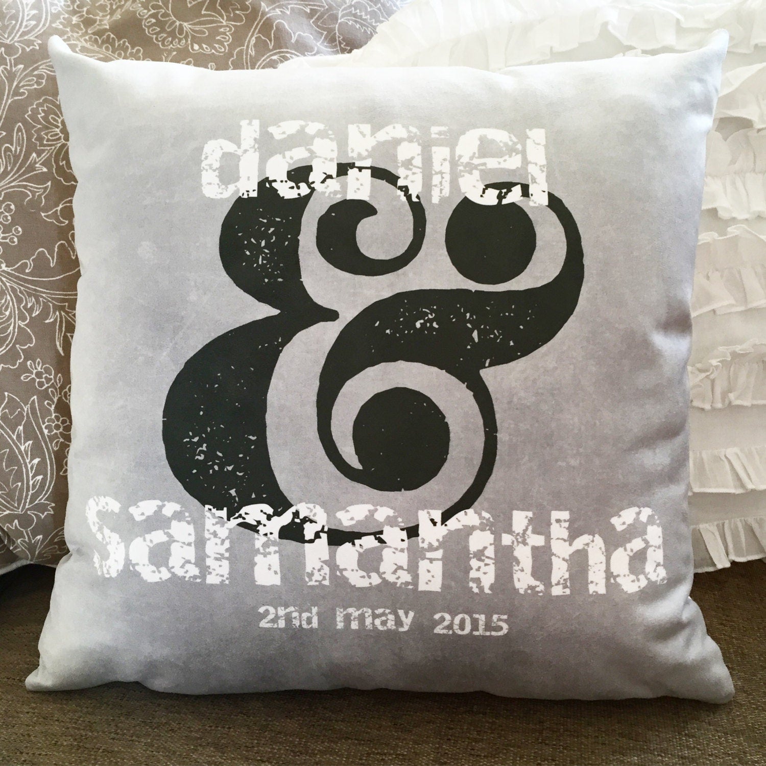 Personalised Couples Special Date Cushion