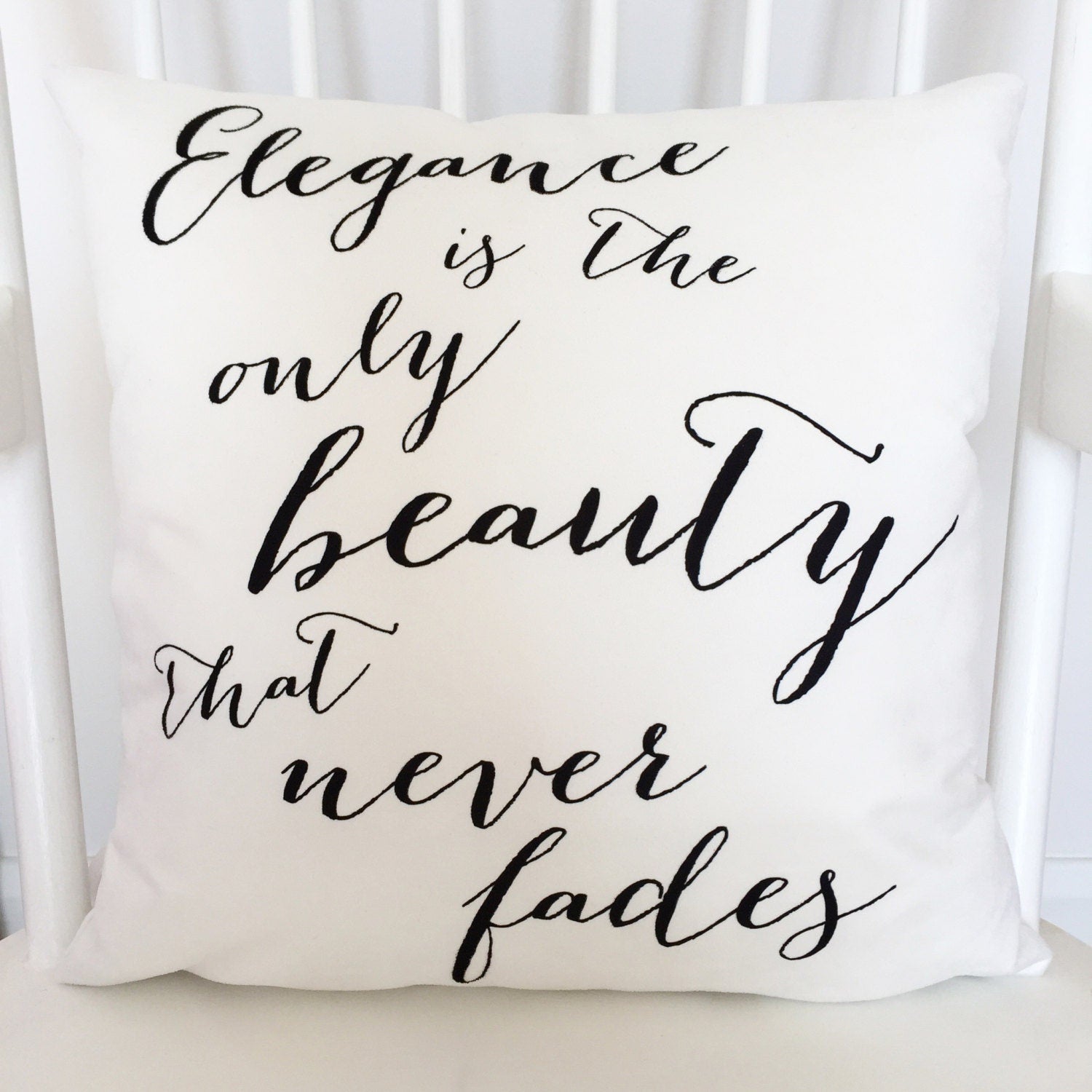 Audrey Hepburn Elegance Quote Cushion