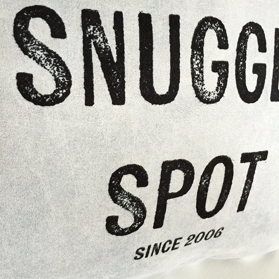 Snuggle Spot Cushion - Couples Cushion - Personalised Cushion - New Home Gift - Gift for Couples - Wedding Gift - Anniversary Gift