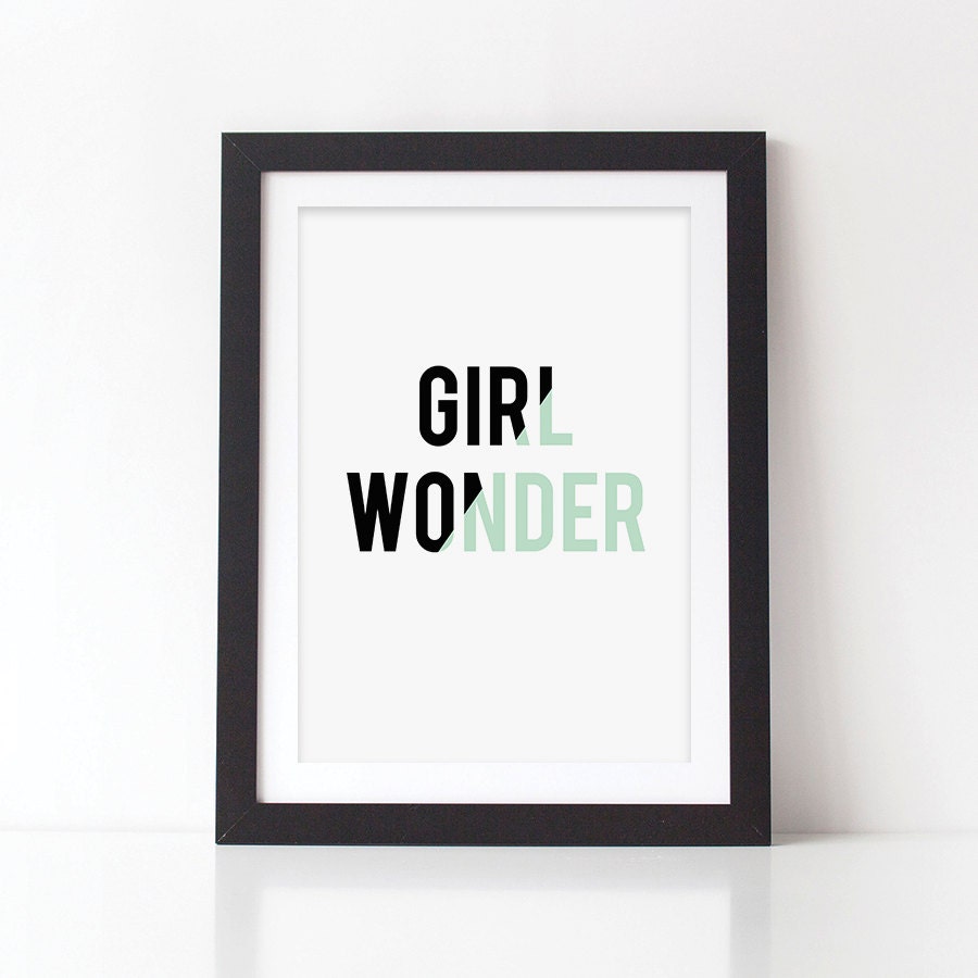 Girl Wonder Print - Kids Bedroom Print - Girls Bedroom Print - Baby Girl Gift - Gift for Girl - Print for Girl - Nursery Print