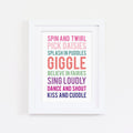Girls Nursery Subway Print