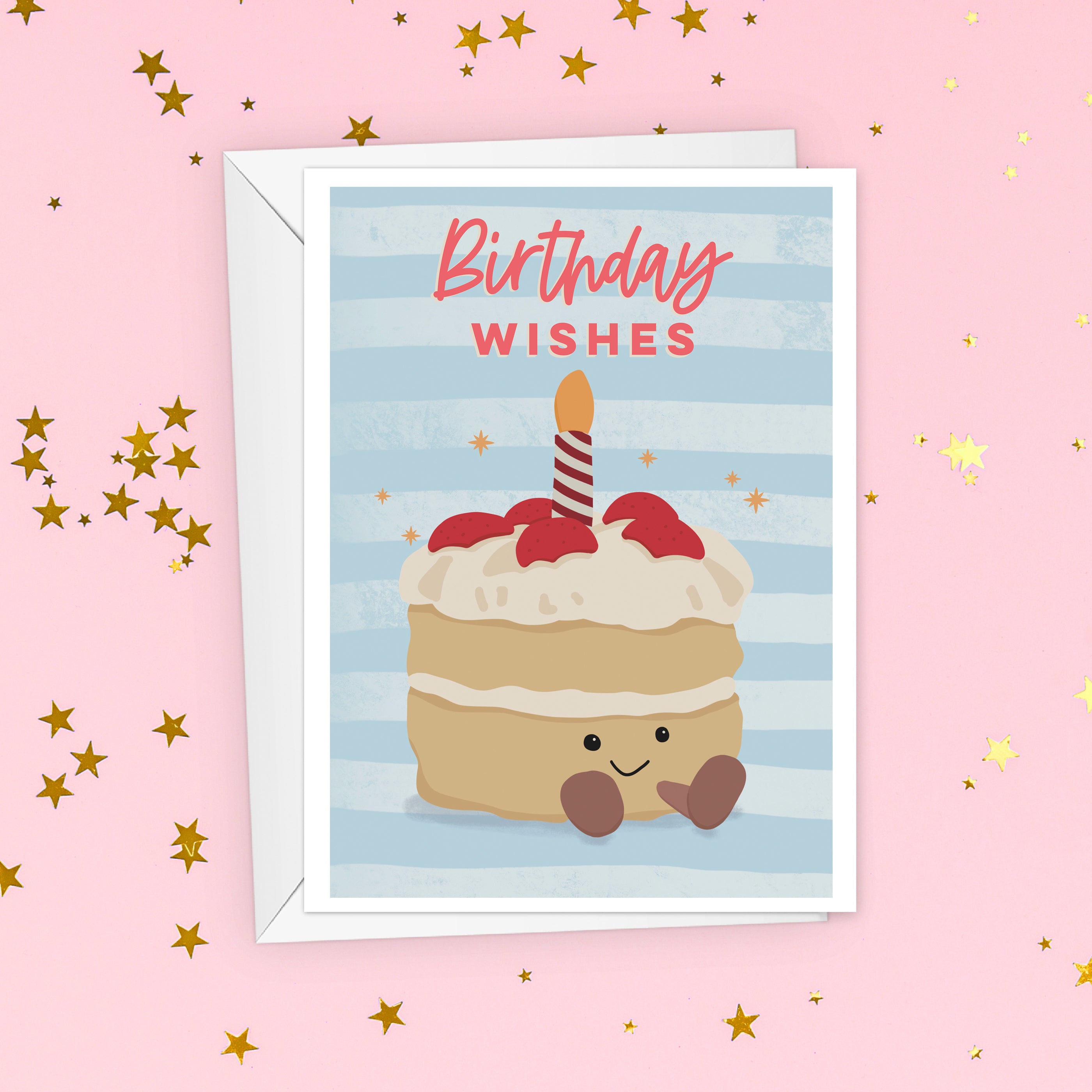 Cute Jellycat Birthday Cake Birthday Card