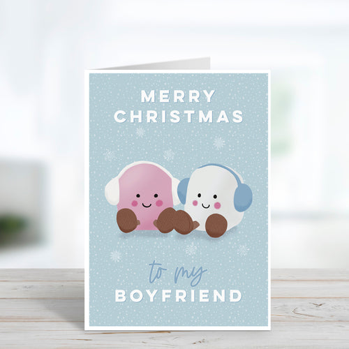 Cute Jellycat Christmas Card For Boyfriend