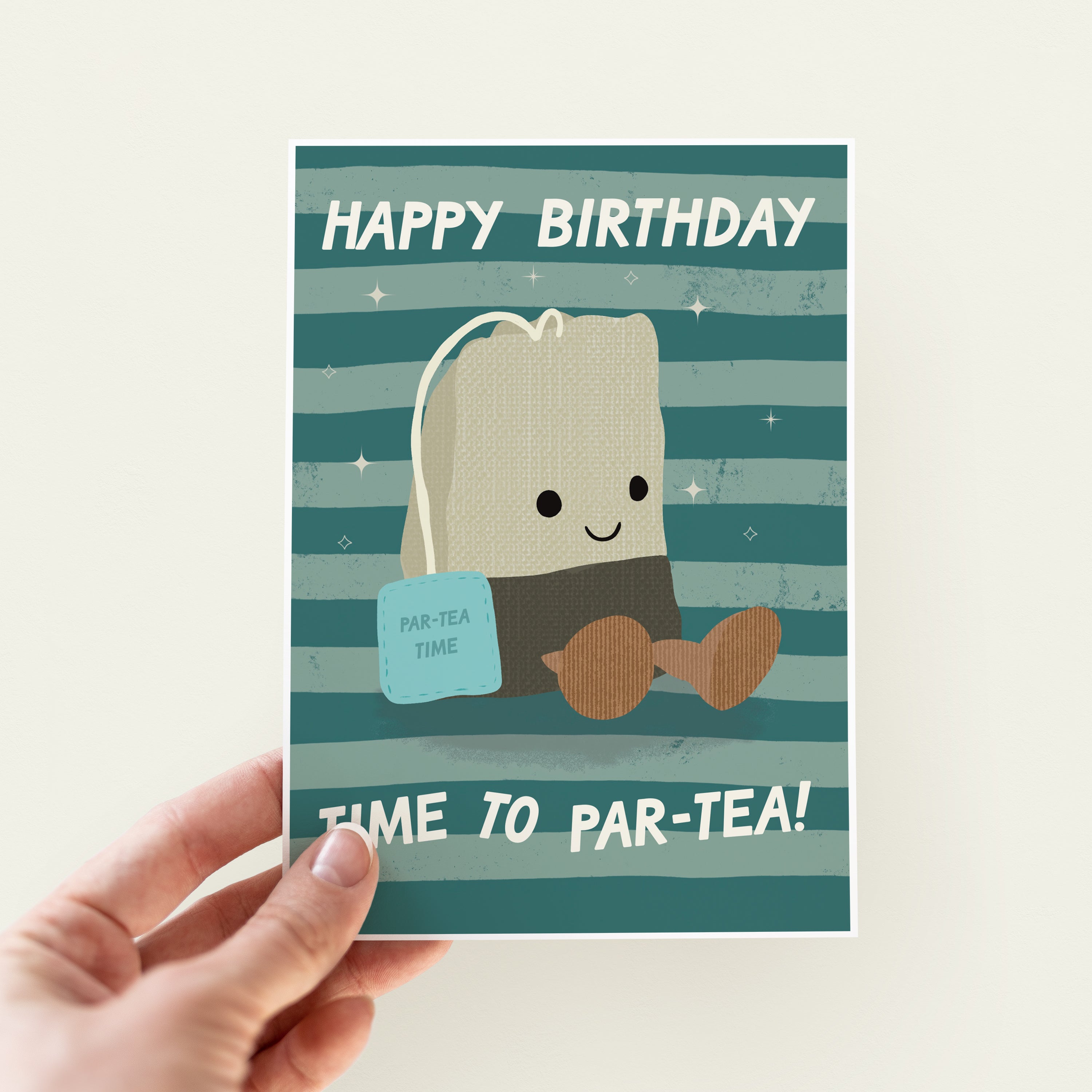 Cute Jellycat Tea Bag Birthday Card